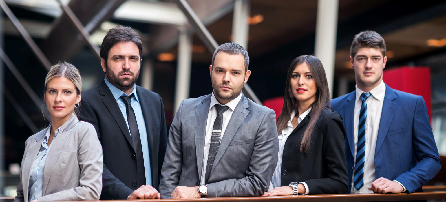 A group of professional business leaders